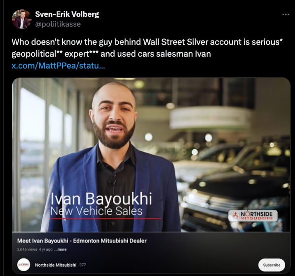 EdmontonIvan's tweet photo. @elonmusk @WallStreetMav is a fake account https://t.co/dCqn7Rekbt