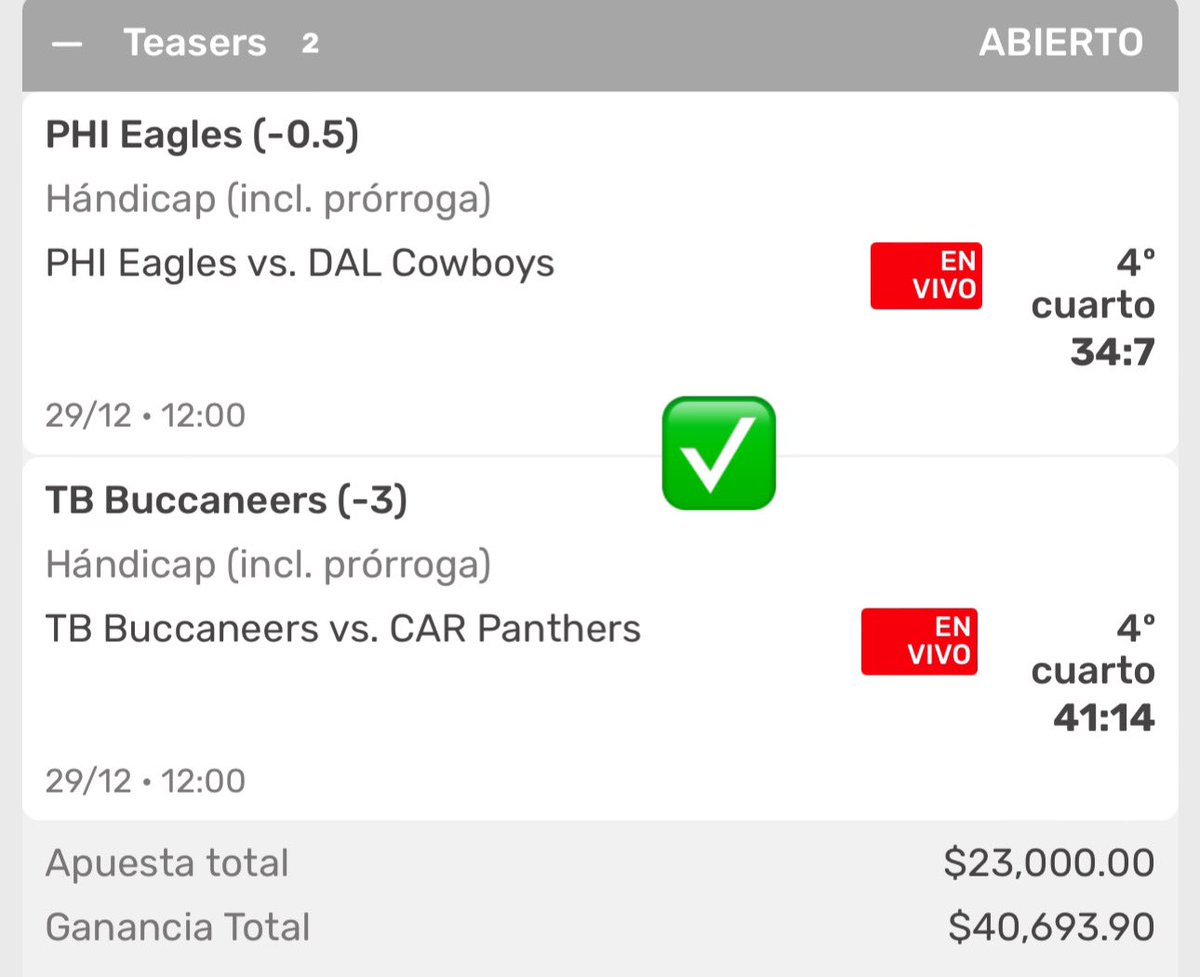 hugowx_'s tweet photo. 2.000❤️🔄🗯️ EN 7 MIN Y SUBO EL PASO 2 DEL RETO DOMINGO #NFL 

AYER GANE 2 RETOS, HOY VOY POR OTRO ALV 💸🪜
PASO 1 ✅

INICIA EN 50 MIN. PUEDEN TAMBIÉN IR FUERTE NO VEO COMO SE PIERDA🤤🍿 https://t.co/Xl7hOwMLo3