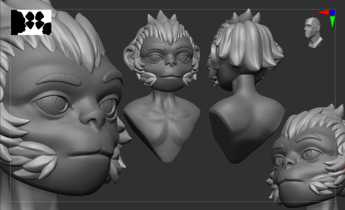 Idk what to post, so here's a WIP :3
#zbrush #sculpting #3dmodel