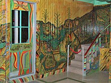 ZaharaBluCom's tweet photo. Born #onthisday1910 Arthur Villeneuve CM Québécois #naive #art #Primative #art #painter Most famous early work is his house at 669 rue Taché which he covered with his art Began painting #frescoes on outside of his house in April 1957 By 1978 he’d painted 2,800 canvasses https://t.co/gccO4v44xf