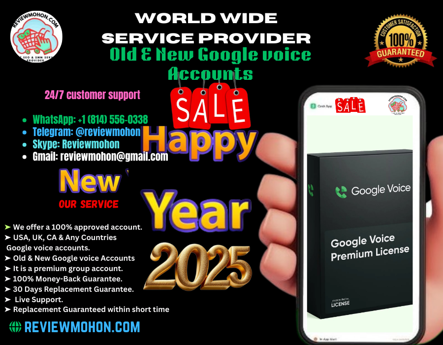 How to Buy, Verified Google Voice Accounts in 2025
#GoogleVoice #GivingTuesday #South $Korea #Hunter #Biden #WeWantPizza #Delaware #Christmas #Lamine #WWERaw   #seo #best #health #skincare #astrology
WhatsApp: +1 (814) 556-0338
Telegram: <a href="/reviewmohon/">Reviewmohon</a>
reviewmohon.com/product/buy-go…