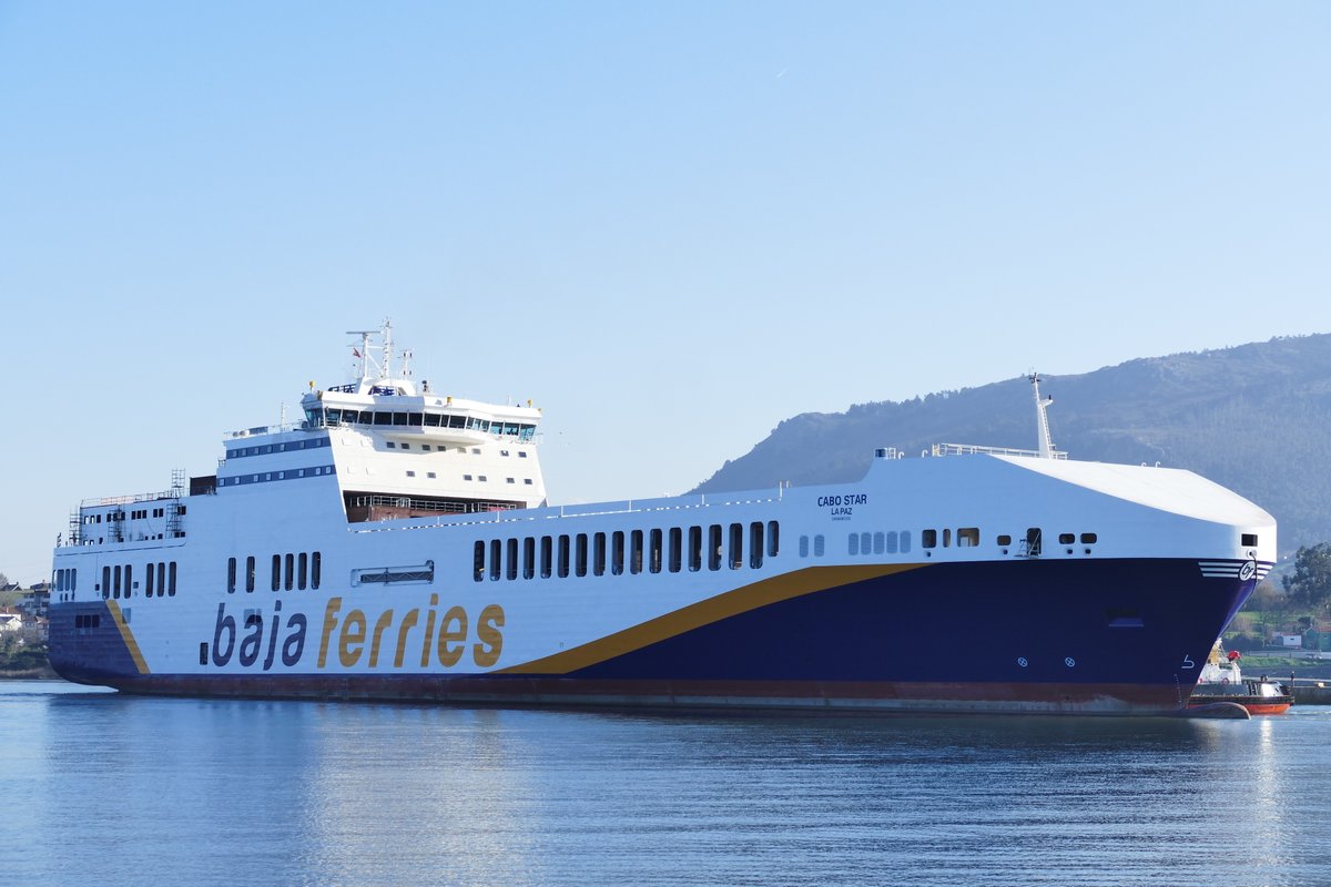 jldcampa's tweet photo. EUROCARGO SAVONA renamed CABO STAR for #BajaFerries seen here @ #Astander shipyard #Santander on 29/12/2024. https://t.co/iNtZUzsWVB
