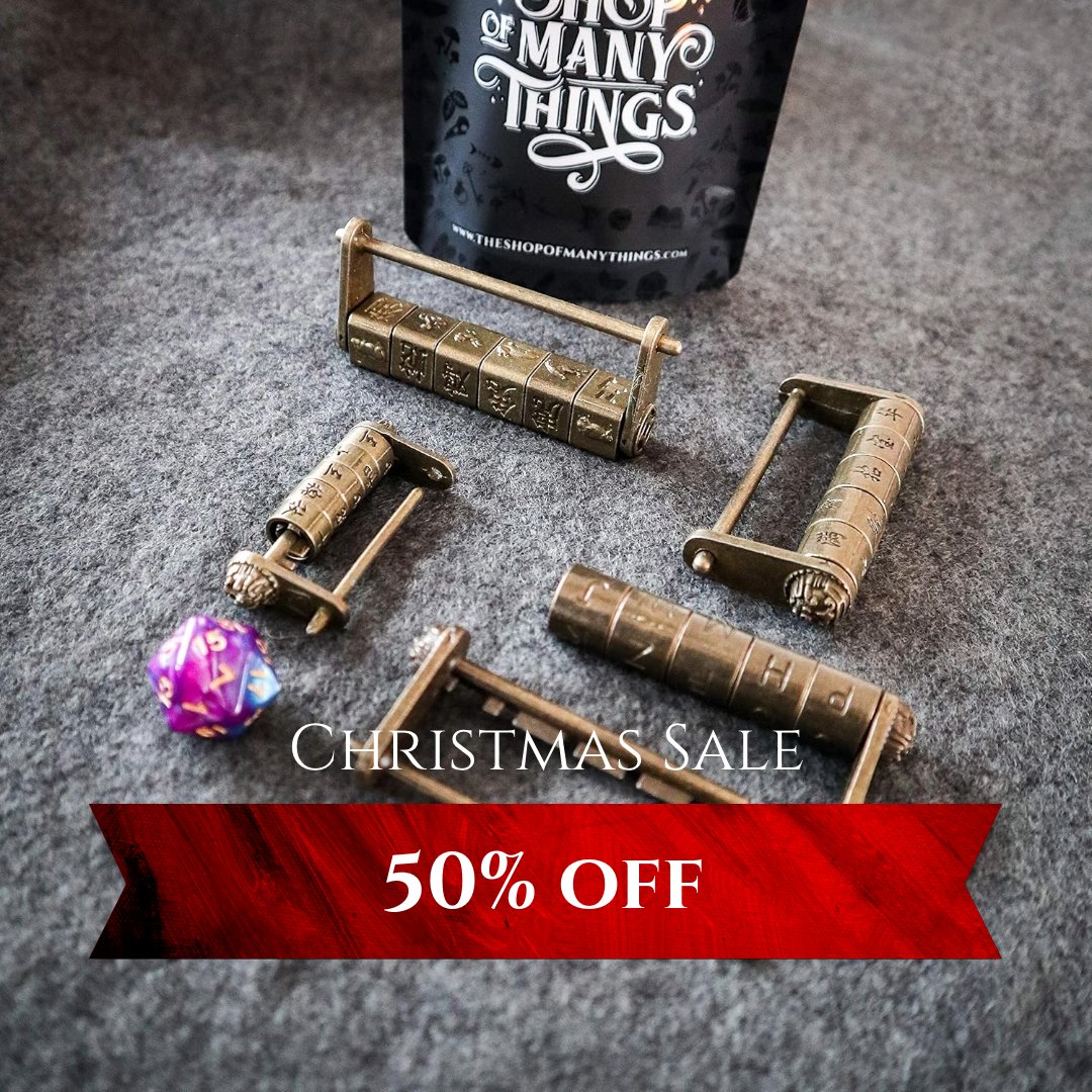 You've made it through another year, treat yourself with something from our Christmas sale! We're selling out fast, so don't wait! theshopofmanythings.com/collections/%F…

#dnd #ttrpg #puzzle #dice #pen