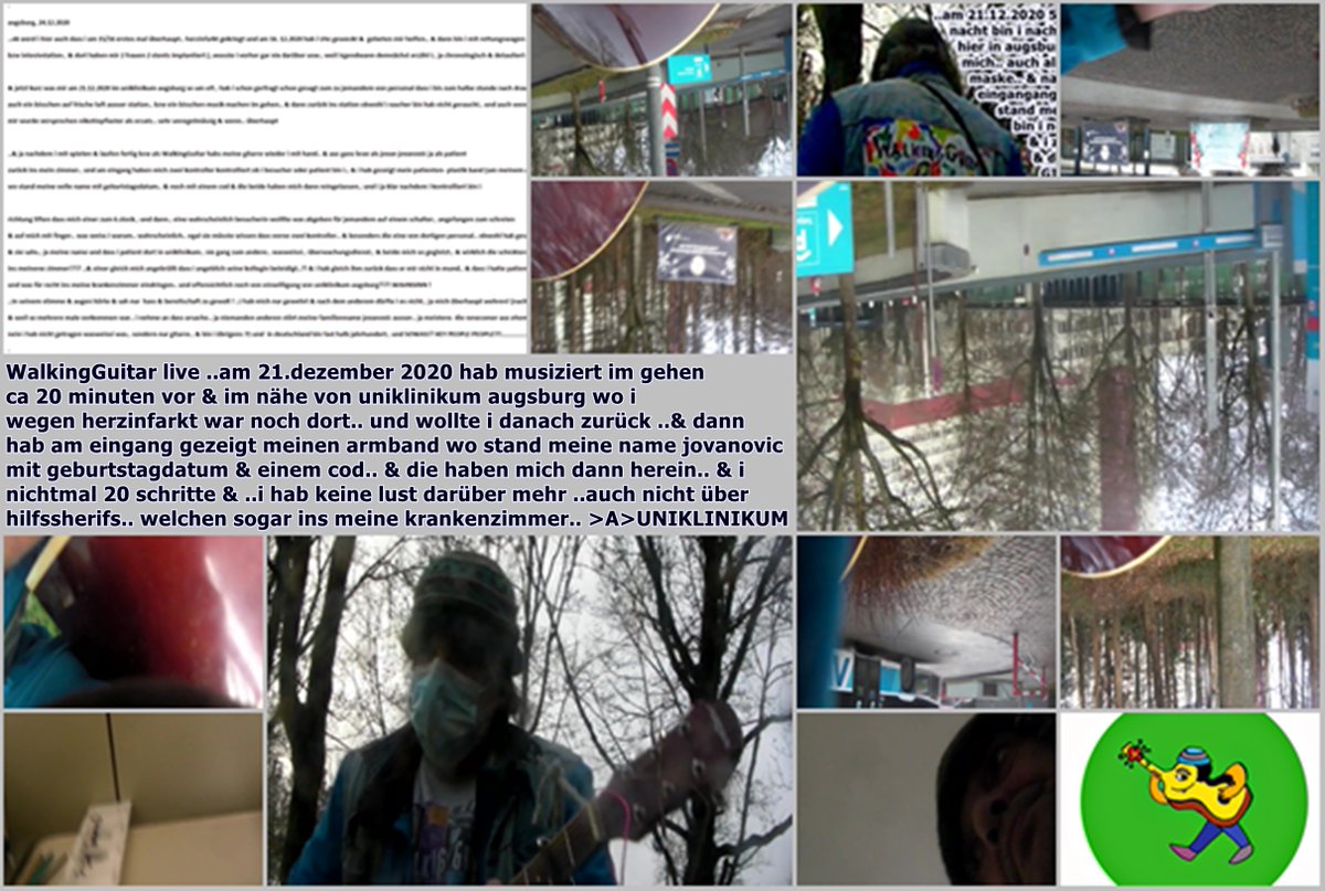 walking_guitar's tweet photo. -
https://t.co/WglcKwcLIK 🎸 🎤 🎵 📹
WalkingGuitar live ontheroad am 21.12.2020 vor
& in nähe von Uniklinikum Augsburg (noch als Patient
*am heutigen #21dec genau vor 4 jahren!
HEY I BIN ECHT FROH DASS MIR SO WAS
GELUNGEN TROTZ ALLEM & VOR & NACHER! 🙂
#KONZERT #UNTERWEGS https://t.co/lDUGAPXXEf
