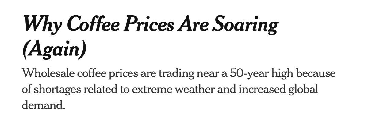 halsinger's tweet photo. Another day, another set of firms announcing planned price increases--this time, coffee prices and package sizes--inviting its rivals to follow. Curious whether the Trump team will be as accommodating to this anticompetitive (and inflationary) practice as Biden's team was. https://t.co/4tT5BOsssM