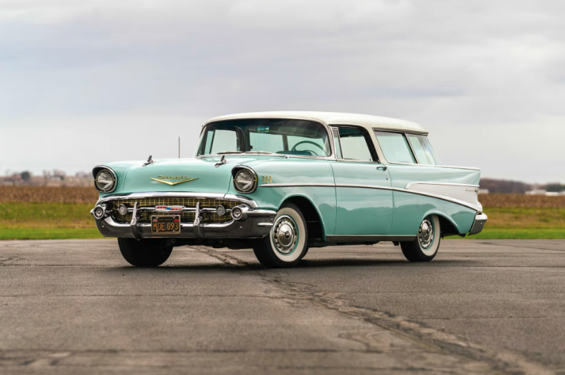 mecum's tweet photo. Offered at Mecum Kissimmee: 1957 Chevrolet Nomad Wagon // Special "W.O." Fuel-Injected Auto Show Display Car, 283/283 HP V-8, 3-Speed
 
▪️Vehicle Listing: https://t.co/1ygoqUAasc
▪️Register to bid: https://t.co/MHLGeS2fwP

#MecumKissimmee #Mecum #MecumAuctions #WhereTheCarsAre https://t.co/4Fnhx7YIjU