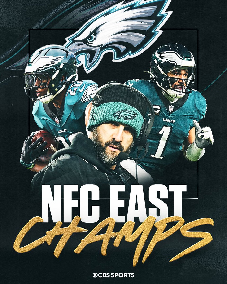 NFLonCBS's tweet photo. .@Eagles have locked up the NFC East🔒 https://t.co/N6jIo9gWsA