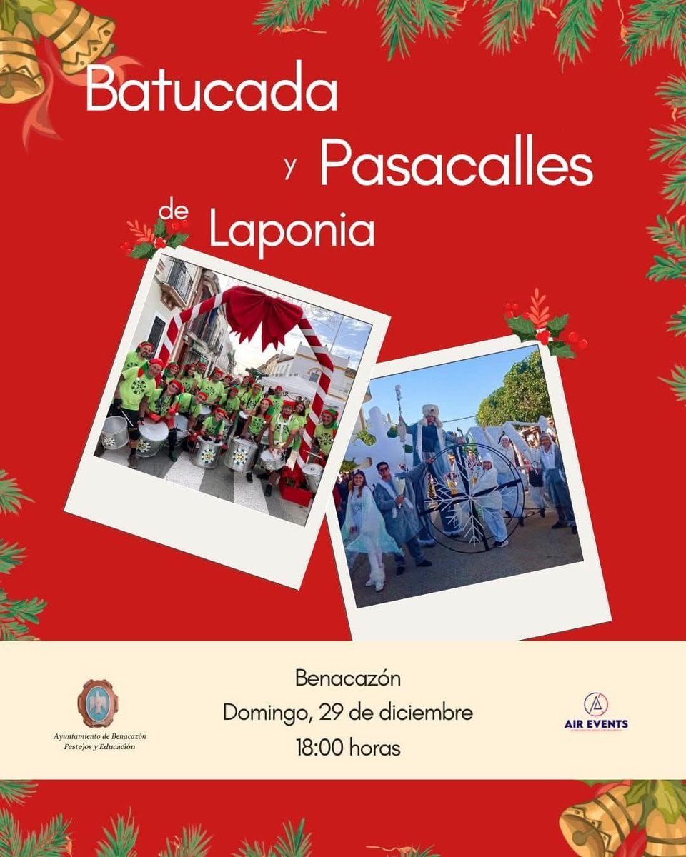 batucadaljarafe's tweet photo. Pasacalles navideño en Benacazón, la Batucada de los Elfos de PapaNoel, sólo a 10 Elf@s nos dejó Santa tocar. No somos tan traviesos. Último bolo del 2024
#Batucada #Aljarafe #BatucadaAljarafe #BatucadaSevilla #Benacazón #AirEvents #Elfos #ElfosTraviesos #ElfosdeNavidad #Navidad https://t.co/rVYmMKDsNG