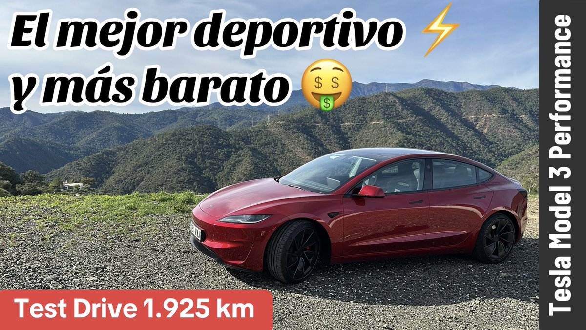 Emilio_JFRey's tweet image. ¡Probamos el mejor y + barato deportivo eléctrico! #TeslaModel3Performance 2024 Test Drive 1.925 km

youtu.be/GRvgKRh38t8