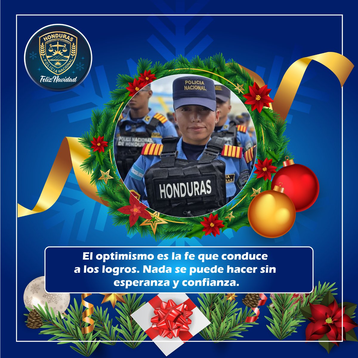 PoliciaHonduras's tweet image. 👮👮‍♀️#FelizNavidad2024 🎄