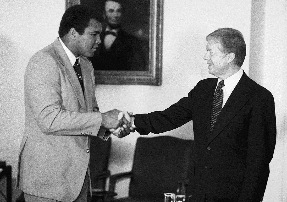 President Jimmy Carter was a Humanitarian, a patriot, an advocate. He and Muhammad Ali shared a long friendship, &amp; we share in the country’s mourning the loss of this giant figure. 

“Our common humanity is stronger than the divisiveness of our fears &amp; prejudices.”- Jimmy Carter