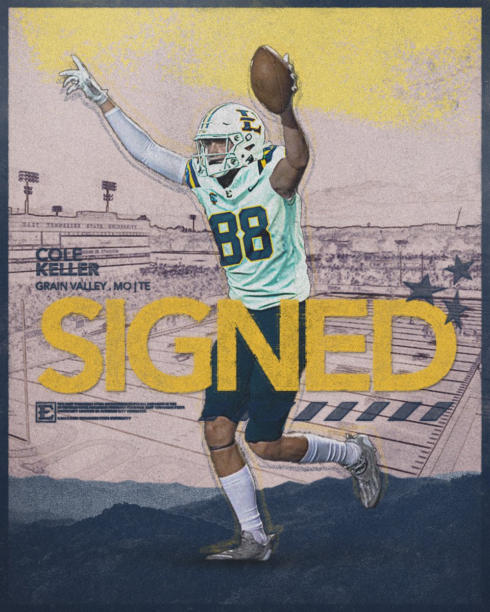 ETSU Football (@etsufootball) on Twitter photo <a href="/c3k_07/">Cole Keller</a> 🔜 Johnson City 📍
🏈: TE
🏴☠️: Grain Valley, MO
⚔️: Washburn University
Former All-state Missouri Football and Multi-Sport Preseason All American D-II athlete signs with ETSU
#GoBucs | #NSD25 <a href="/c3k_07/">Cole Keller</a> 🔜 Johnson City 📍
🏈: TE
🏴☠️: Grain Valley, MO
⚔️: Washburn University
Former All-state Missouri Football and Multi-Sport Preseason All American D-II athlete signs with ETSU
#GoBucs | #NSD25