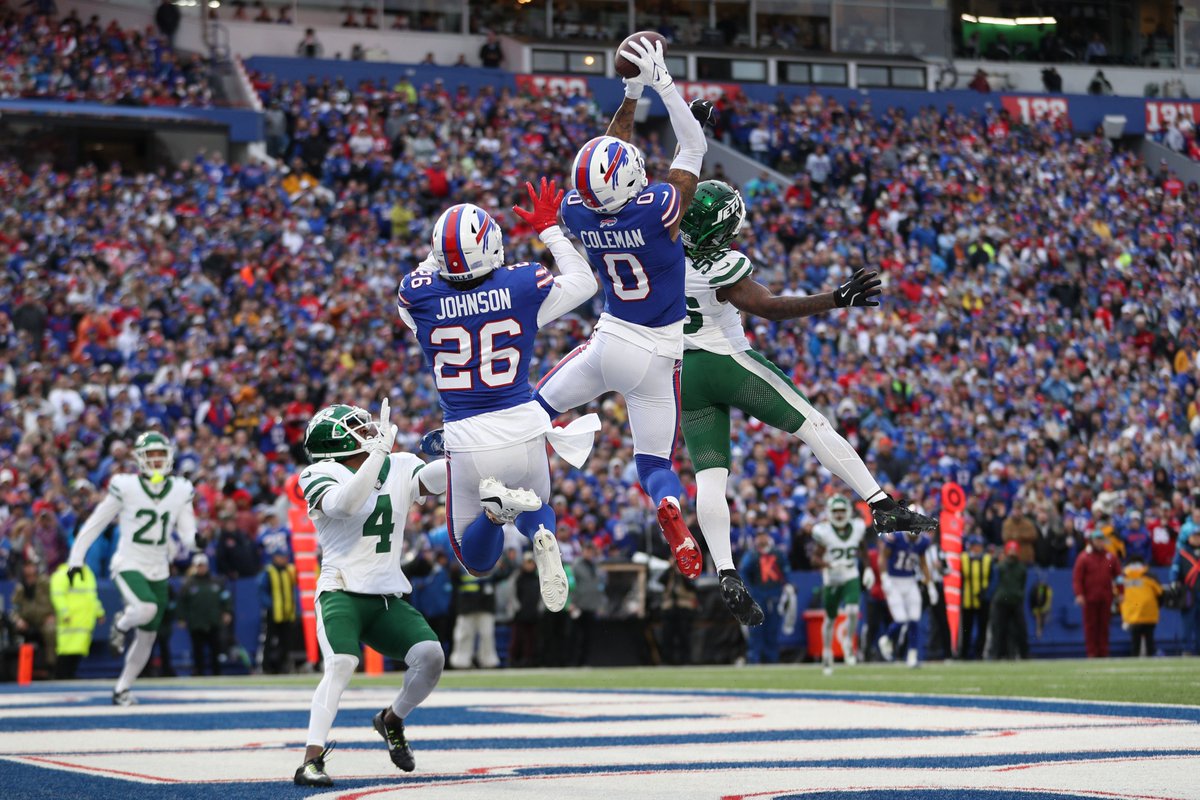 Keon Coleman's got hops.

📸 by Bryan M. Bennett/Getty Images
