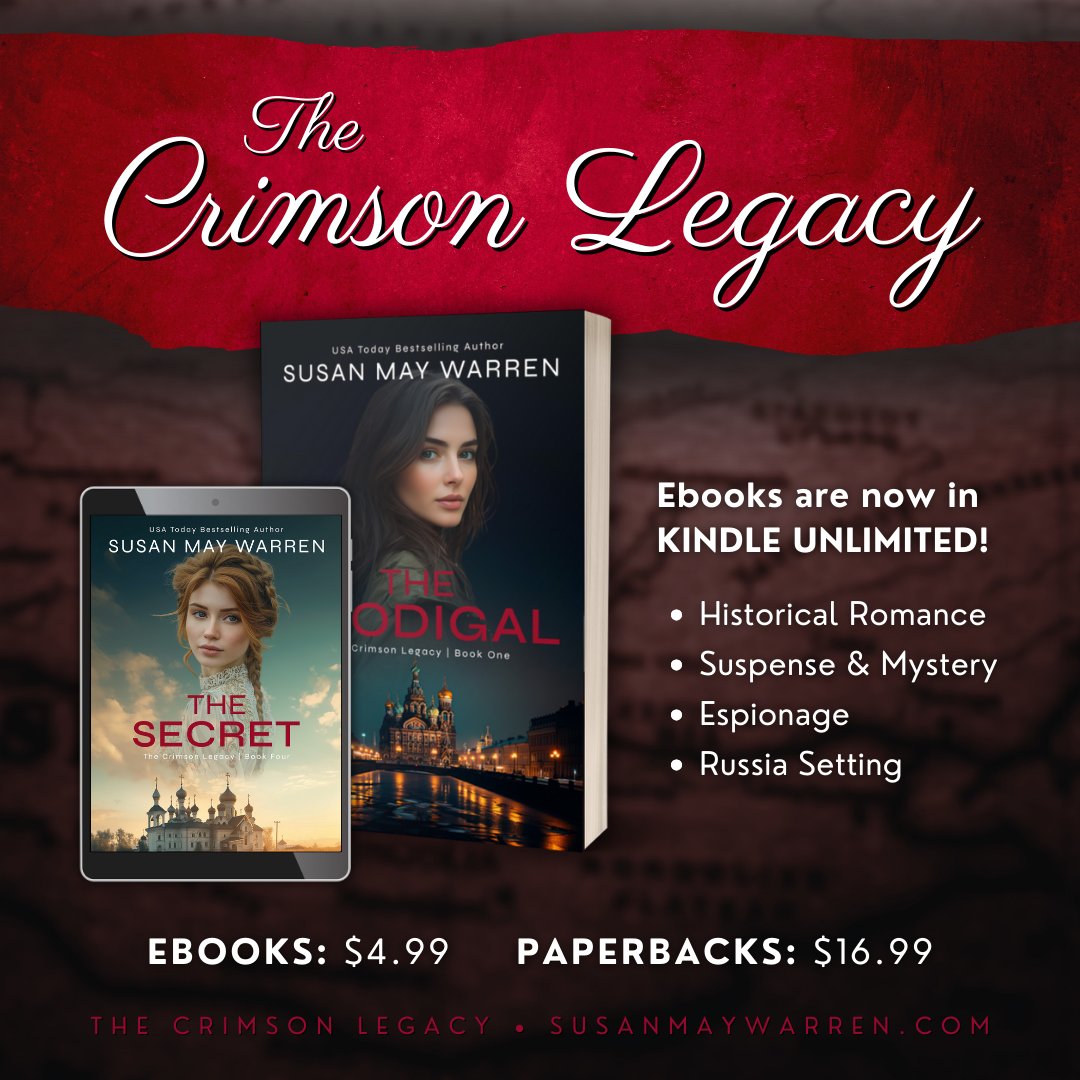 A generational secret could change everything. She came for answers, but found a mission she never expected...

THE PRODIGAL, a historical romantic mystery from Susan May Warren 💌

Now on Amazon! Check out the ebook in Kindle Unlimited 👇️
amazon.com/dp/B0DMR4L4CS