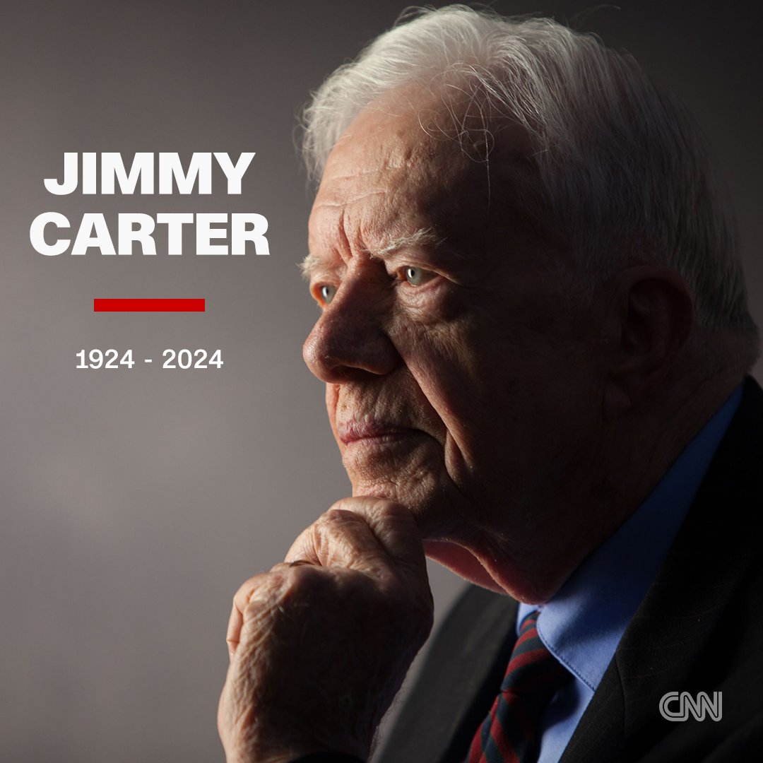 Jimmy Carter, the 39th US president who served one term and went on to become a globe-trotting elder statesman and humanitarian icon, has died. He was 100.

Read more: cnn.it/49VYZSa