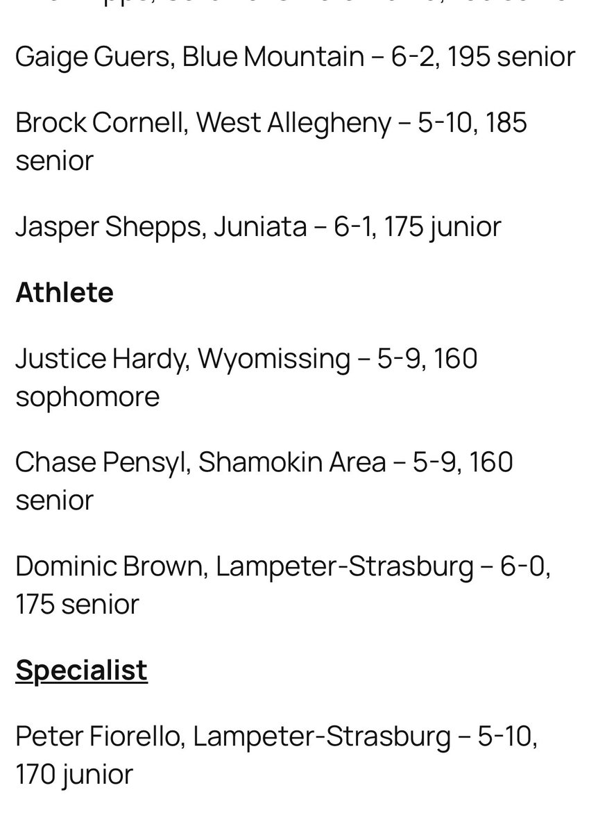 Also honored to be named to the 4A all state team as an athlete along with my teammates <a href="/carsonzook60/">Carson Zook</a> <a href="/CailebHowse13/">Caileb Howse</a> <a href="/emoryfluhr8/">Emory Fluhr</a> <a href="/peter_fiorello/">Peter Fiorello</a>