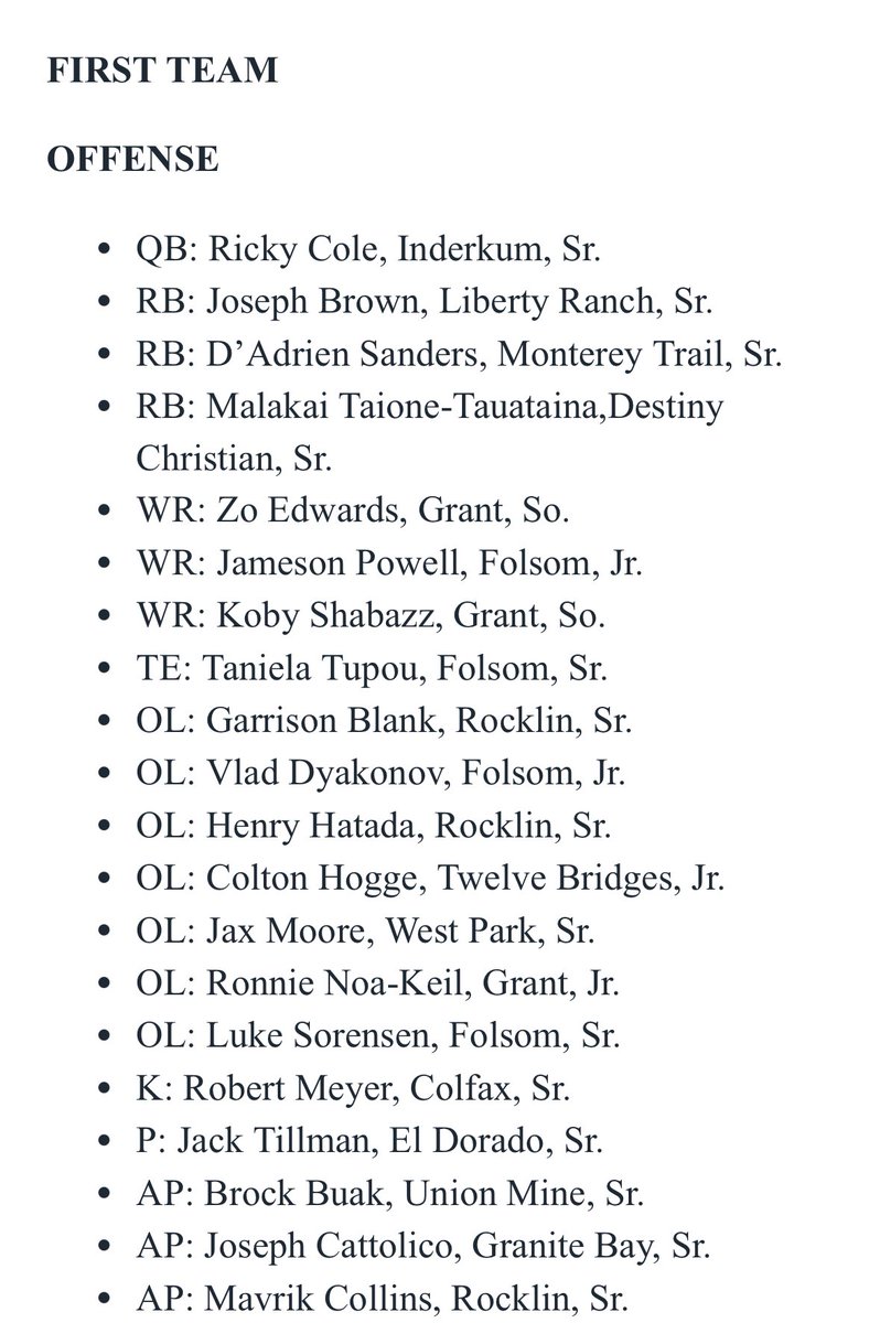 Ricky Cole (@ricky_cole_6) on Twitter photo Thank You <a href="/sacbee_news/">The Sacramento Bee</a> for including me in the First Team Offense!! Can’t wait for the next level. Thank You <a href="/sacbee_news/">The Sacramento Bee</a> for including me in the First Team Offense!! Can’t wait for the next level.