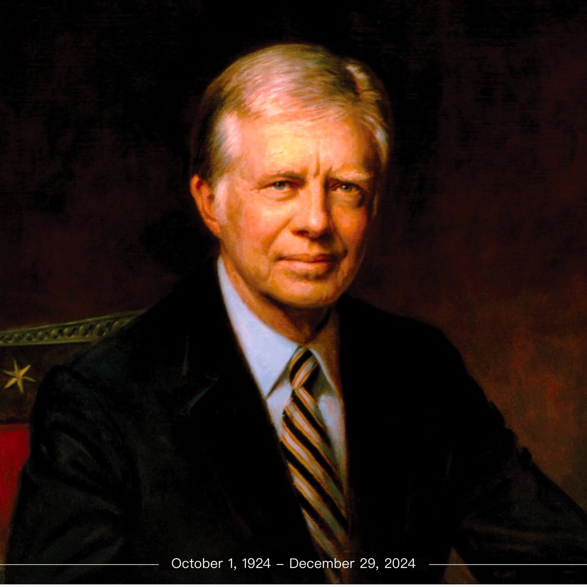 President Jimmy Carter (James Earl Carter, Jr.) passed away today at the age of 100. We join the nation in remembrance of the determination, commitment, and leadership he brought to his role as 39th President of the United States.
whitehousehistory.org/press-room/pre…