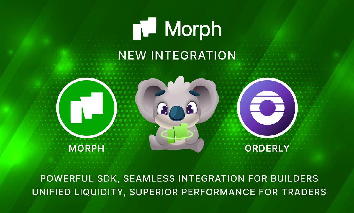 Wartask1's tweet image. 🔥@OrderlyNetwork x @MorphL2

✨Powerful #SDK, seamless integration for builders.
Unified liquidity, superior performance for traders

⚡️An expansive ecosystem, featuring CEXs, DEXs, aggregators, wallets, and more, all powered by Orderly’s permissionless liquidity layer

#morphl2