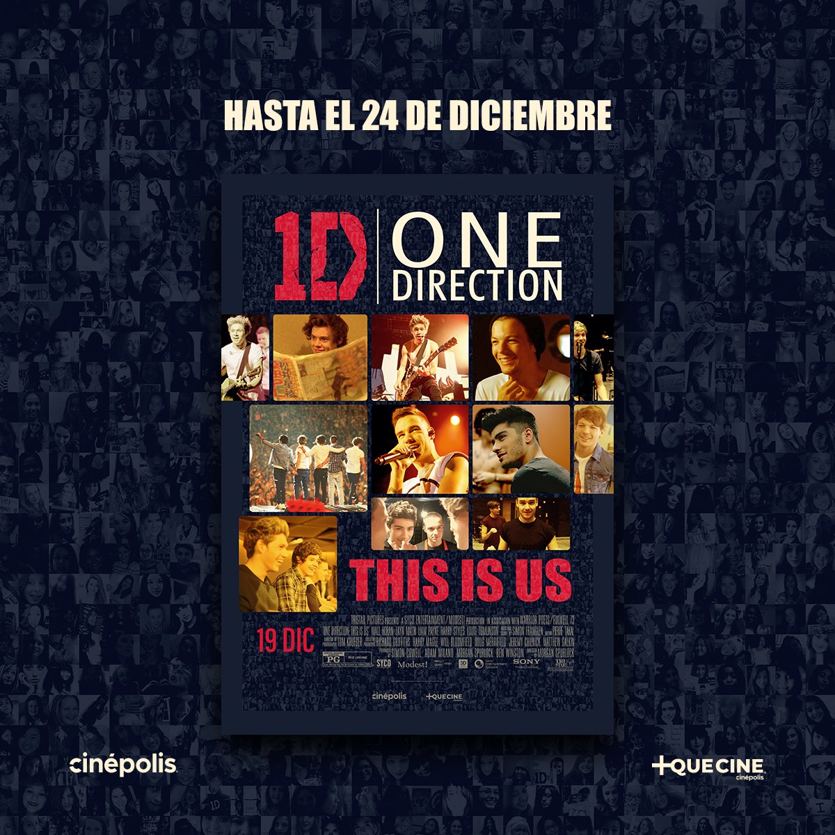 Cinepolis's tweet image. #Directioners, los regalos navideños llegaron. 🤩🥳 ¡Vamos a disfrutar del reestreno de #ThisIsUs hasta el 24 de diciembre! 🎶✨ RT si estás list@ para vivirlo. @MasQueCineLatam