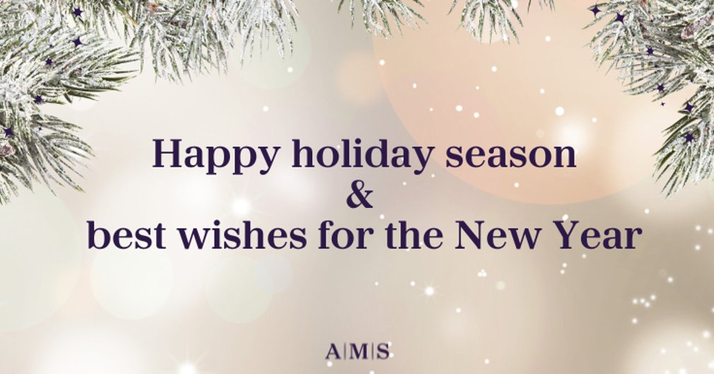 As we approach the end of another successful year, AMS would like to take this opportunity to extend our warmest wishes for a wonderful holiday season and a prosperous new year to all our dedicated employees, and valued clients and partners. #WeAreAMS