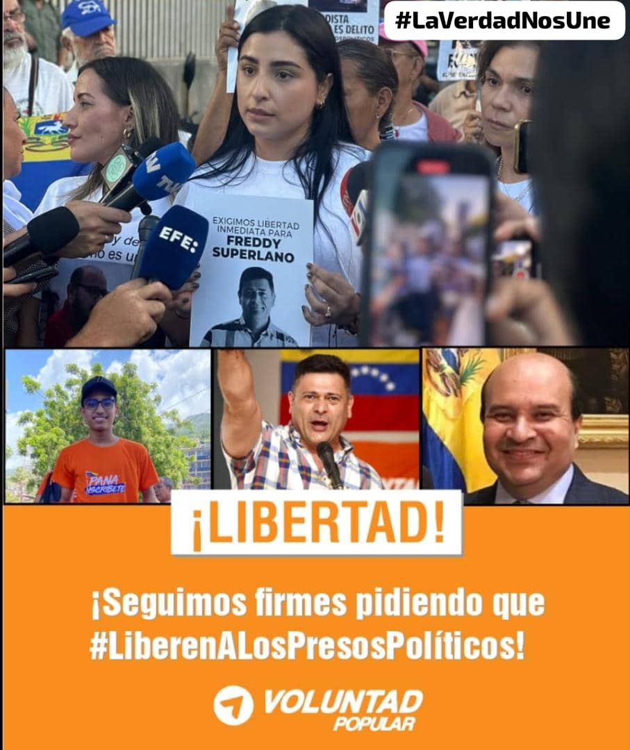 MERECEMOS UNA NAVIDAD SIN PRESOS POLÍTICOS.

Exigir democracia no es un delito, pedir un país distinto no es un delito. Nuestras familias no merecen tanto dolor. 

Hoy la exigencia es clara: #LiberenALosPresosPolíticos.
