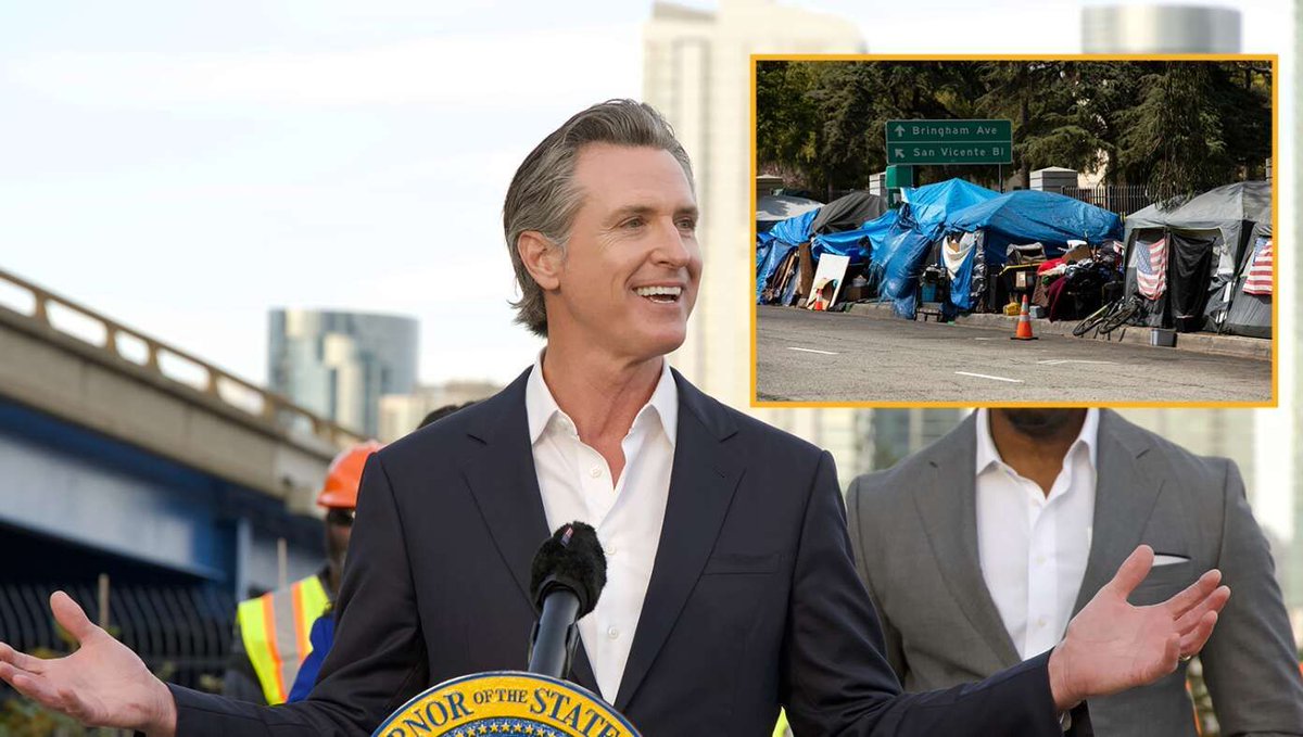 TheBabylonBee's tweet photo. Newsom Says With Another $25 Billion He Could Double Homelessness By 2030 https://t.co/h7ef93DZL7 https://t.co/HzsVmzxQ6O