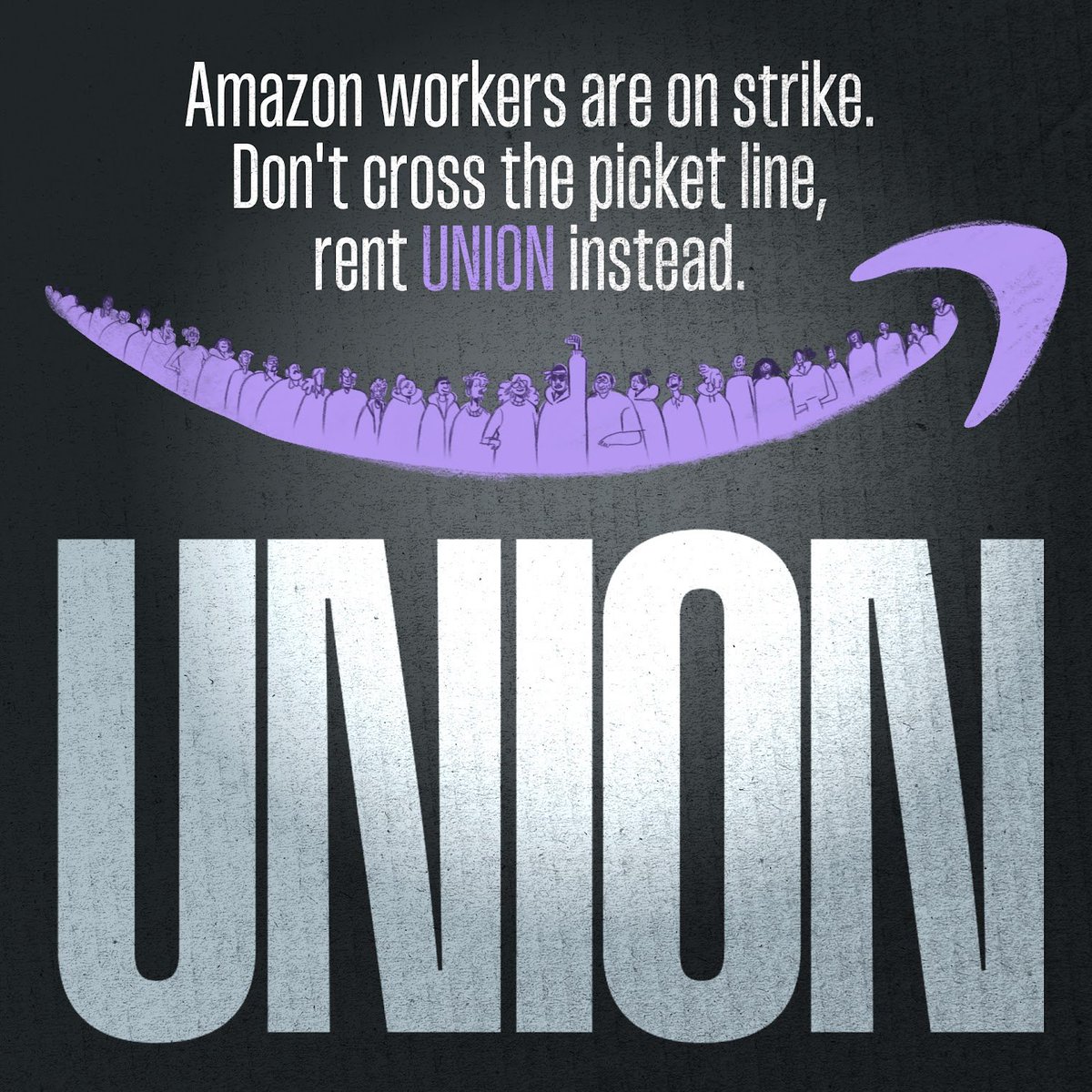 unionthefilm's tweet photo. 🪧 DON'T CROSS THE PICKET LINE 

📺 Rent UNION instead! Watch now at https://t.co/ebllypI9SM. 

✊ Rental proceeds will be donated to the @amazonlabor Solidarity Fund! https://t.co/0HHKXNSQDj