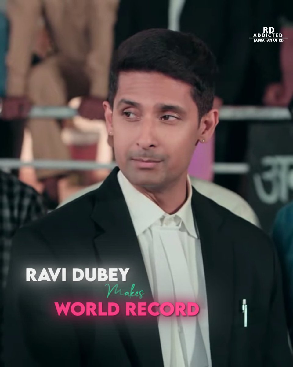 ravidubeyaddic1's tweet photo. Ravi Dubey Make World Record 😎🔥

#HBDRaviDubey #RaviDubey #Ravians #RaviDubeyArmy #RD 

HBD RAVI DUBEY https://t.co/I8epAijjCj