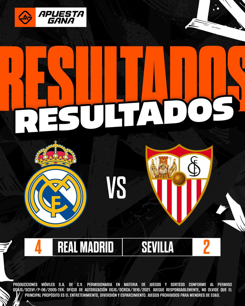 GOLEADA MERENGUE! Con anotaciones de Mbappé, Fede Valverde, Rodrygo y Brahim Díaz, el Real Madrid aplastó al Sevilla y queda a un punto del líder, Atlético.

#LaLiga está imperdible este año!!! 😵😵