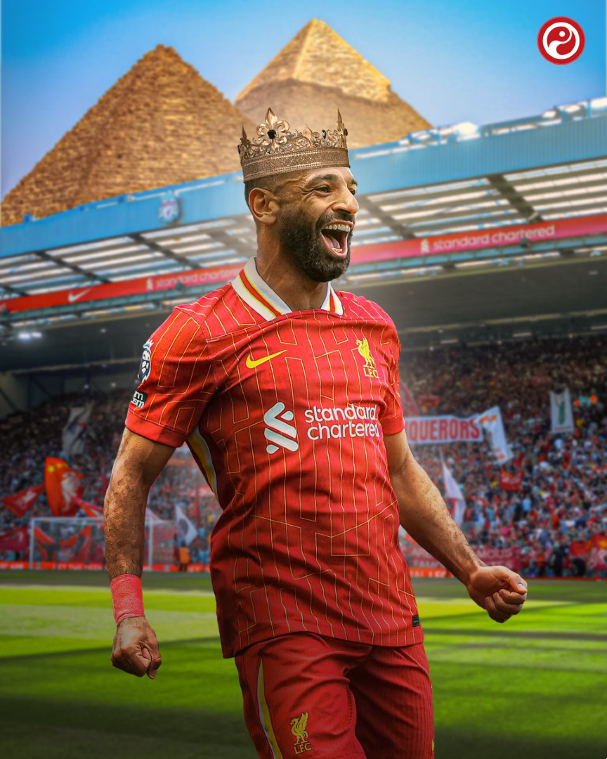 Squawka's tweet photo. Mohamed Salah is the first player in the competition’s history to score 10+ goals AND provide 10+ assists in four consecutive Premier League seasons. 

He’s also the first player to reach double figures for both goals and assists in a single Premier League season before Christmas. 

Incredible from the Egyptian King. 👑