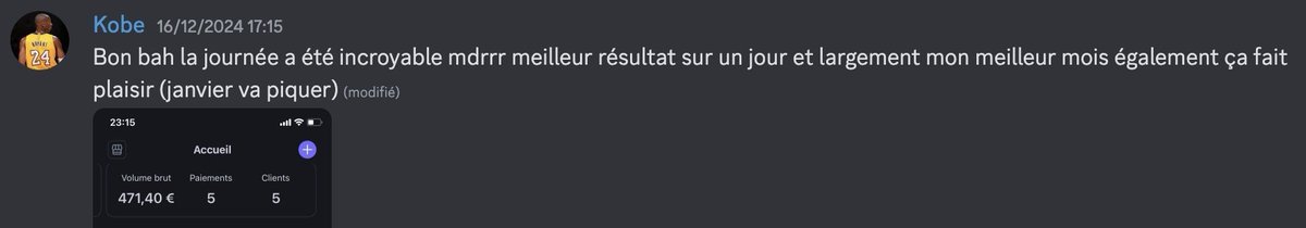 Dans Ecom Invader ça a bien mangé durant le Q4 en Drop SEO. Des très beaux chiffres pour certains. Également beaucoup de mecs dans l'ombre qui ont bien mangé. Bref, une belle réussite. 

 On fera un récap à la fin du mois.
