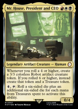 ThursNightMagic's tweet photo. Try your luck at the casinos this Christmas with today's #TNMSpotlight! Mr. House, President and CEO loves rolling dice and the better you roll, the sweeter the prize as you walk away with robots and treasures! Find the full deck for sale below!

https://t.co/K6nFBuANKm https://t.co/slUIO2P2Jg