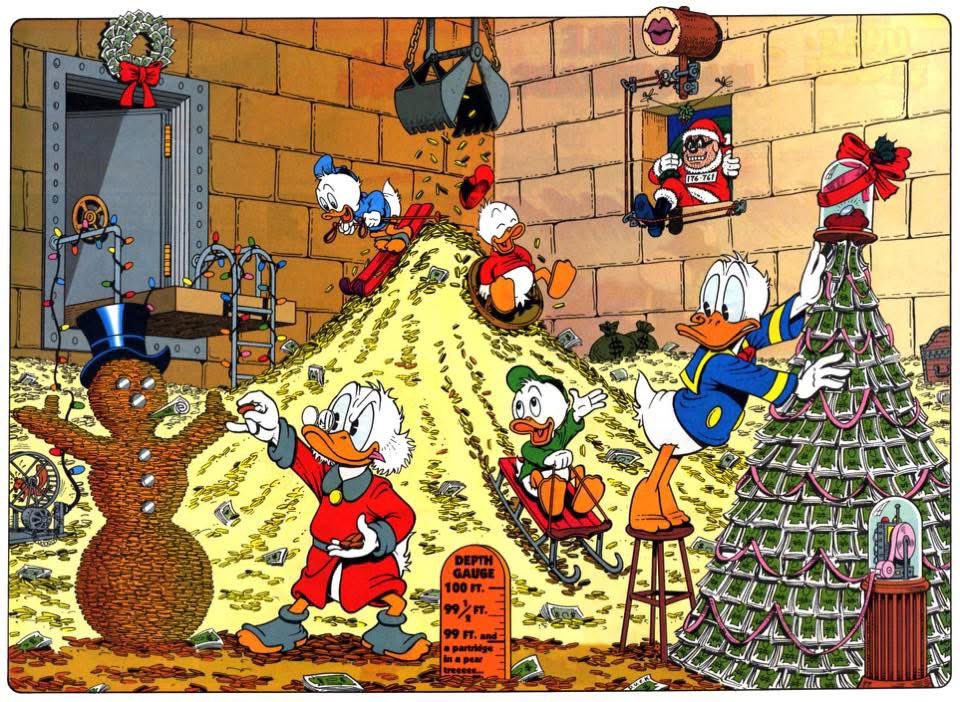 Christmas time in the money bin! 😏