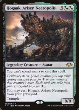 ThursNightMagic's tweet photo. Today's #TNMSpotlight is a former menace of Modern, Hogaak, Arisen Necropolis! You can't spend mana to cast him, but that's not going to stop you because of Delve and Convoke! Do all the graveyard shenanigans and find the full deck for sale below!

https://t.co/edeqDRaG6n https://t.co/k3LXeEfXl7