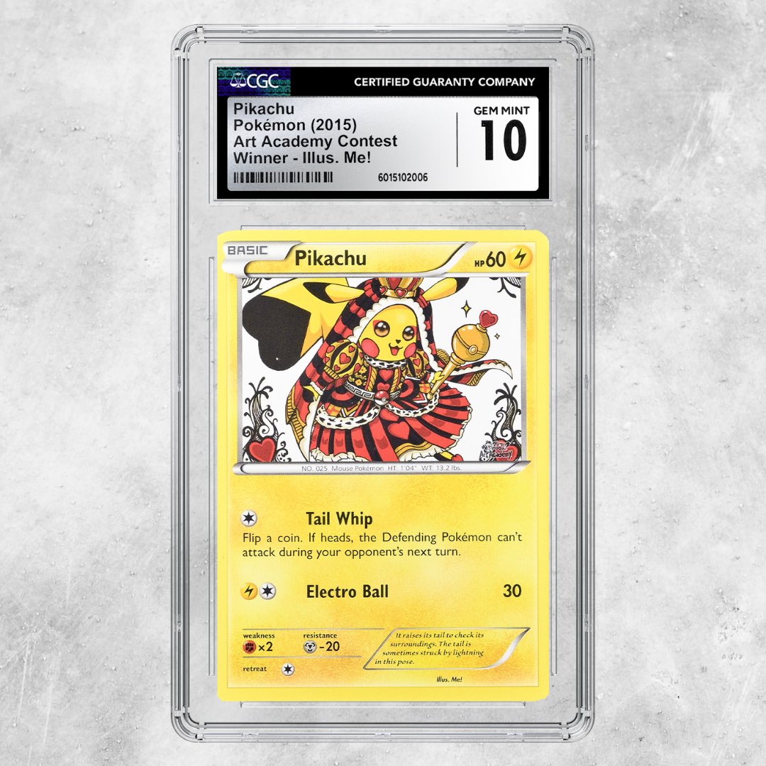 It's a Full Exhibit!  CGC Cards recently certified some unique Pokmon  cards: two sets of Pokmon Art Academy Competition winner promos! Unlike  most cards, this set wasn't illustrated by Pokmon TCG