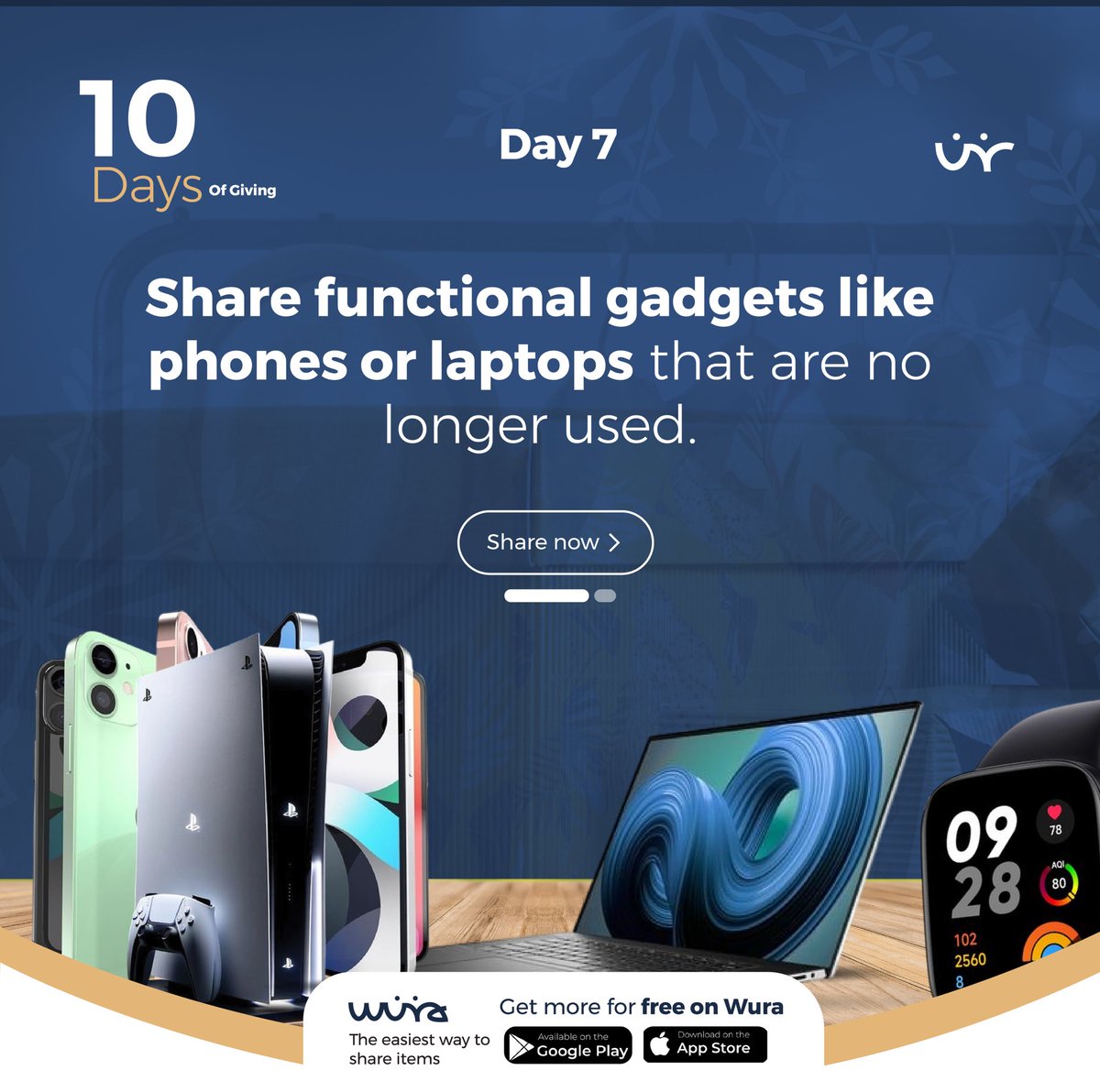 wearewura's tweet photo. Day 7 of #10DaysOfGiving is about gently used electronics
Phones, tablets, laptops, speakers, or even gaming consoles you no longer use can be useful for someone else. This holiday season, your unused devices could help a student, a professional, or a family. https://t.co/vlNH0jqVC4