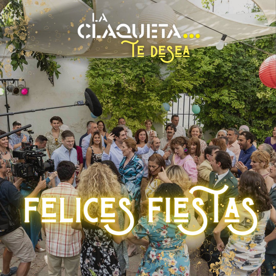 LaClaquetaPC's tweet photo. 💫Estas navidades, os deseamos felices #FinDeFiestas. 

¡Nosotros lo tuvimos en la película de Elena Manrique ('Fin de fiesta') y seguimos celebrando! 🎬 https://t.co/LjKyuzhGML