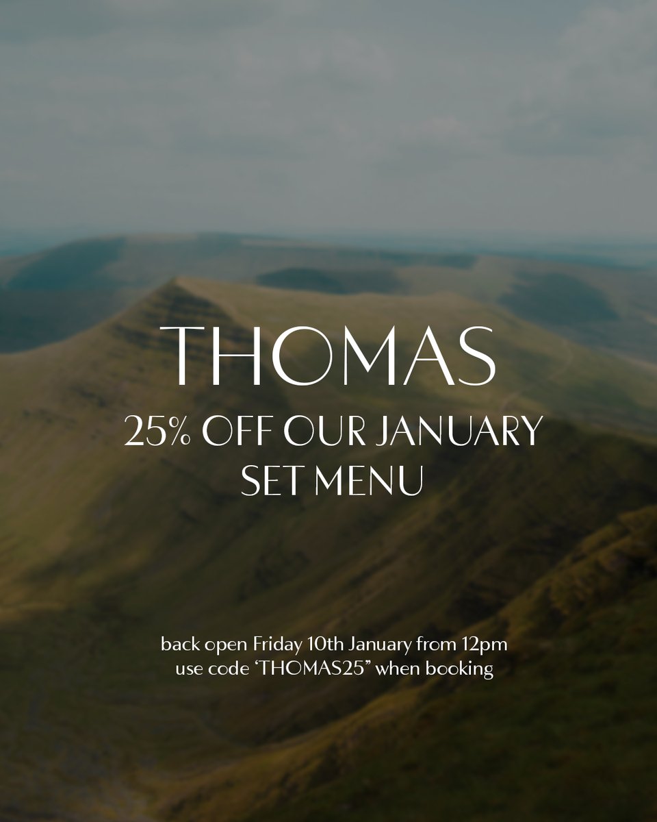 thomaspontcanna's tweet image. Visit us in January and enjoy 25% of our set menu! Use the code 'THOMAS25' in the booking comments when making your reservation and join as we celebrate the start of our year from Friday 10th January 12pm

#cardiffrestaurant #eatoutcardiff #januaryoffer