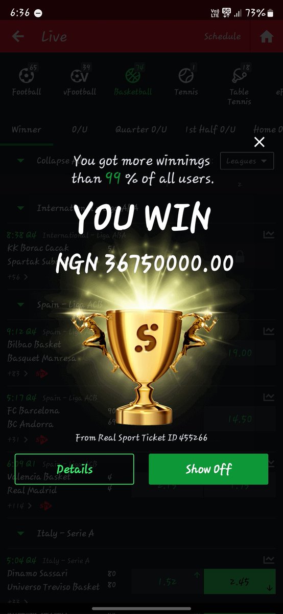 jujupunte's tweet photo. 36.7 Million naira boom 🤑💥💯✅️✅️🔥🔥🤝💥🔥💥😘✅️🔥🤝💥✅️🤑🔥💯✅️✅️✅️

15m stake 🤑🤑🤑 https://t.co/ISheLu6xWw