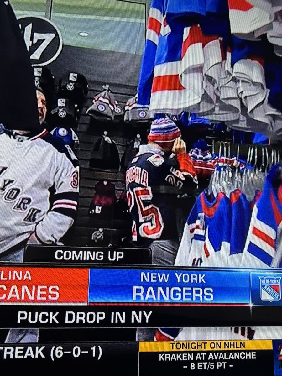 JColch's tweet image. Prucha sighting! And they’re not shopping for a New Jersey. #NYR