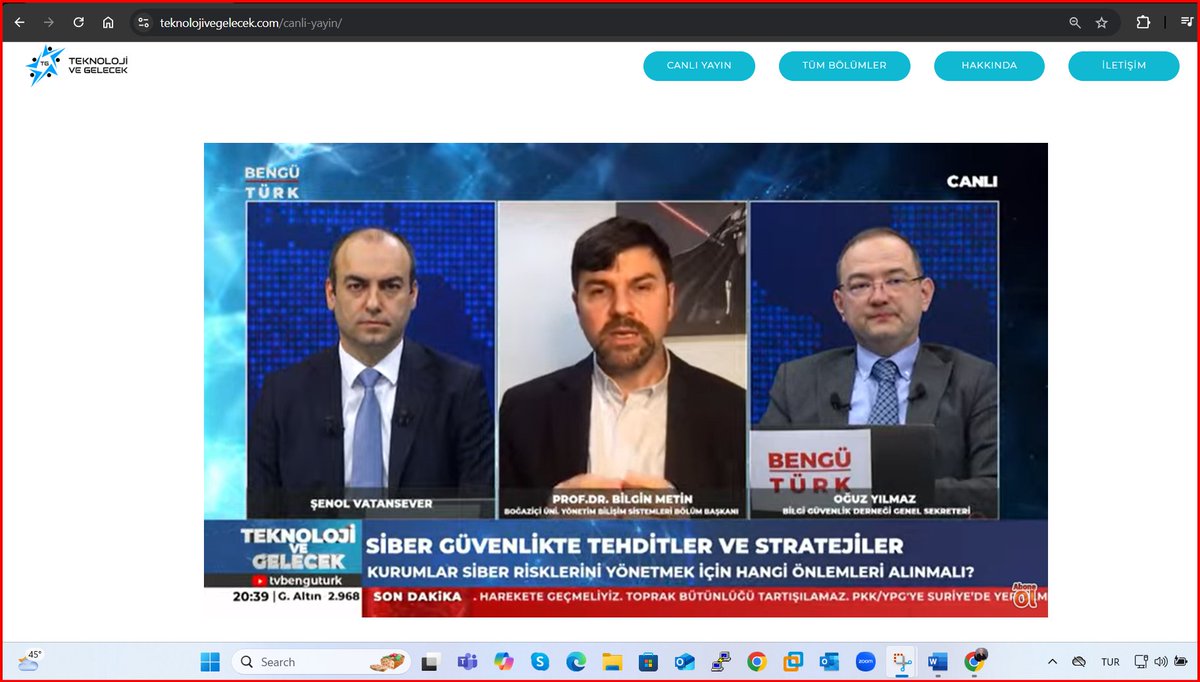 Dijital Biz Dergisi (@dijitalbiz) on Twitter photo SİBER RİSKLER, ÖZELLİKLE TEDARİK ZİNCİRİ GÜVENLİĞİNDE CİDDİ BİR TEHDİT OLUŞTURUYOR. KURUMLAR SİBER RİSKLERİNİ YÖNETMEK İÇİN HANGİ ÖNLEMLERİ ALMALI?
<a href="/SenolVatansever/">Şenol Vatansever</a> <a href="/benguturktv/">Bengü Türk</a> <a href="/DrBilginMetin/">Bilgin Metin</a>
#TeknolojiVeGelecek
#BENGÜTÜRK SİBER RİSKLER, ÖZELLİKLE TEDARİK ZİNCİRİ GÜVENLİĞİNDE CİDDİ BİR TEHDİT OLUŞTURUYOR. KURUMLAR SİBER RİSKLERİNİ YÖNETMEK İÇİN HANGİ ÖNLEMLERİ ALMALI?
<a href="/SenolVatansever/">Şenol Vatansever</a> <a href="/benguturktv/">Bengü Türk</a> <a href="/DrBilginMetin/">Bilgin Metin</a>
#TeknolojiVeGelecek
#BENGÜTÜRK
