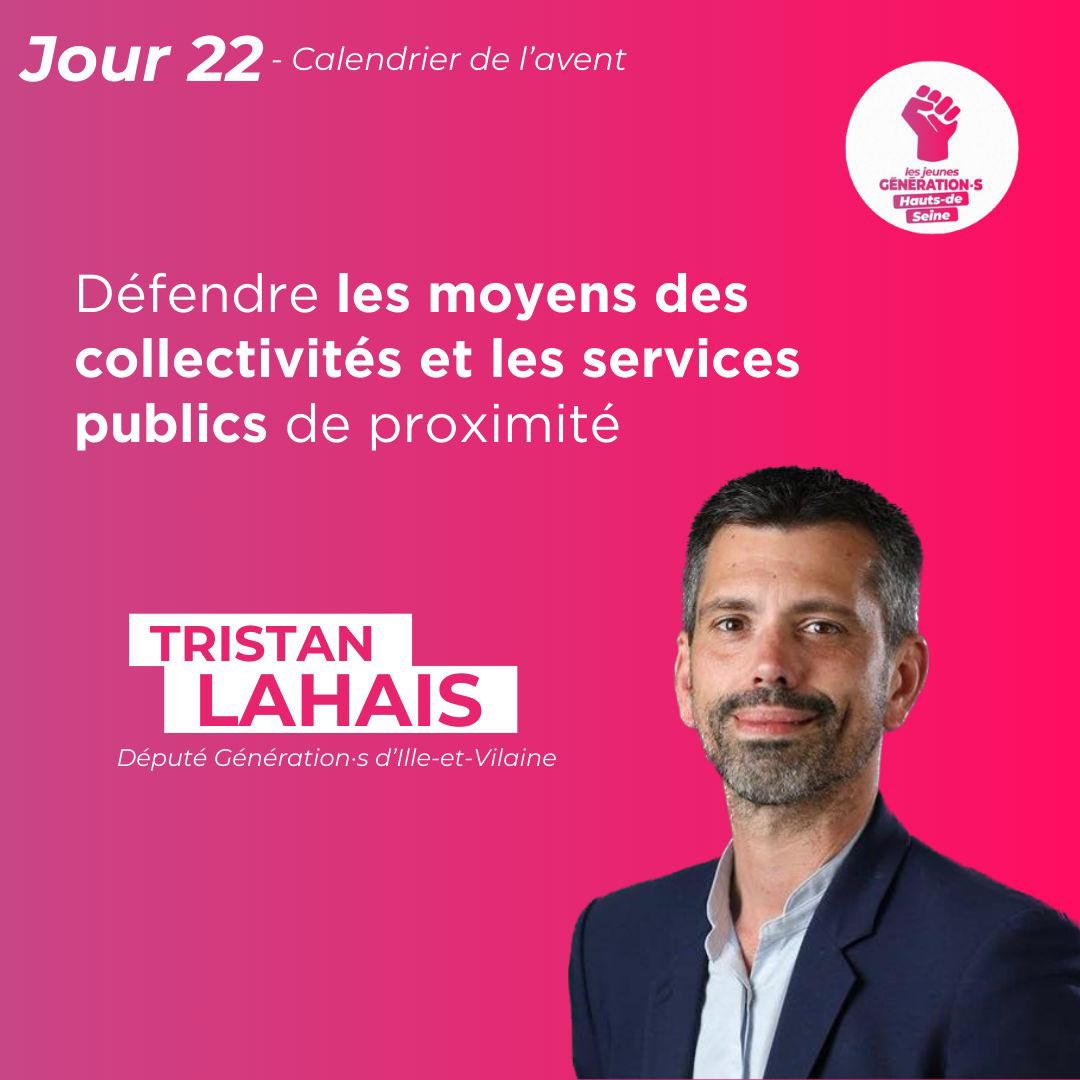 <a href="/Generations_UPN/">Jeunes Génération•s Université Paris Nanterre</a> <a href="/Benjam1Lucas/">Benjamin LUCAS</a> <a href="/LesJeunesG/">Les Jeunes Génération·s</a> <a href="/Generation_s_92/">Génération•s 92</a> <a href="/GenerationsMvt/">Génération·s</a> <a href="/alirabeh/">Ali Rabeh</a> <a href="/HellaKribi/">Hella Kribi-Romdhane</a> <a href="/mathilde_hrd/">Mathilde Hériaud</a> <a href="/LayanJulien/">Julien Layan</a> <a href="/Generation_s78/">Génération-s Yvelines</a> <a href="/FMPasquini/">Francesca Pasquini</a> <a href="/RomainJehanin/">Romain Jehanin</a> <a href="/Asnieres_Hamon/">Générations Asnières</a> <a href="/speytavie/">Sébastien Peytavie</a> <a href="/EmmDuplessy/">Emmanuel Duplessy</a> <a href="/STaillePolian/">Sophie Taillé-Polian</a> <a href="/JeunesG94/">Jeunes Génération•s Val-de-Marne</a> <a href="/PoleEcolo_IDF/">Pôle Écologiste IDF</a> <a href="/tlahais/">Tristan Lahais</a> <a href="/GNRT_Rennes/">Génération•s Pays de Rennes</a> <a href="/jeunesgRennes/">Jeunes Génération•s Rennes</a> <a href="/K_BenCheikh/">Karim Ben Cheikh</a> <a href="/JeunesG91/">Jeunes Génération·s Essonne</a> <a href="/AsnieresEnCommu/">Asnières en commun</a> Dimanche 22 décembre - Le budget 2025 attaquait brutalement les moyens alloués aux collectivités locales, et ainsi leur soutien aux services publics de proximité. <a href="/tlahais/">Tristan Lahais</a> a présenté plusieurs amendements pour le PLF 2025 afin d’augmenter les dotations allouées aux collectivités.