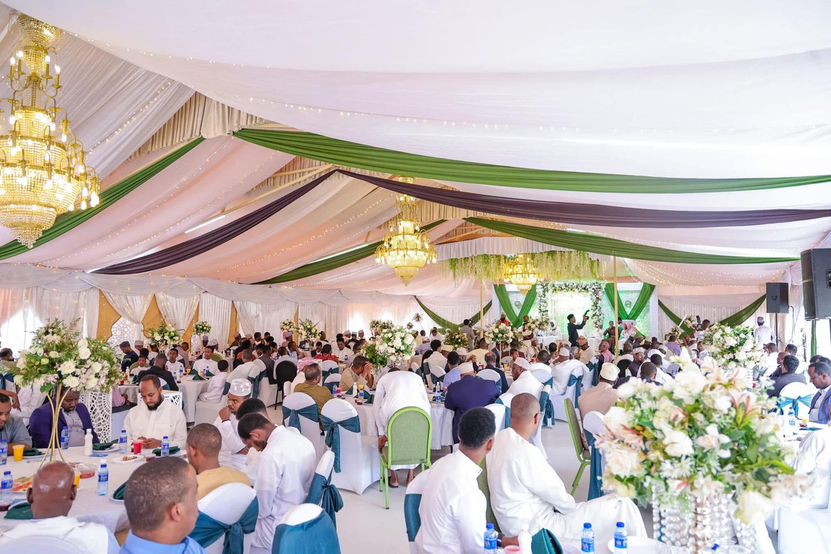 Amb(Eng) Mohamed M. Mahamud,CE, MIEK,CBS (@mahamudmm) on Twitter photo Attended the Nikah ceremony of Mohamed Abdikadir Farah and Mawa Adikarim Osman held at Arabian Quisine. The bride is the daughter of my friend and former MP , Fafi <a href="/HonAbdikarim/">Hon. Abdikarim Osman</a>.
May Allah bless their wedding. Attended the Nikah ceremony of Mohamed Abdikadir Farah and Mawa Adikarim Osman held at Arabian Quisine. The bride is the daughter of my friend and former MP , Fafi <a href="/HonAbdikarim/">Hon. Abdikarim Osman</a>.
May Allah bless their wedding.