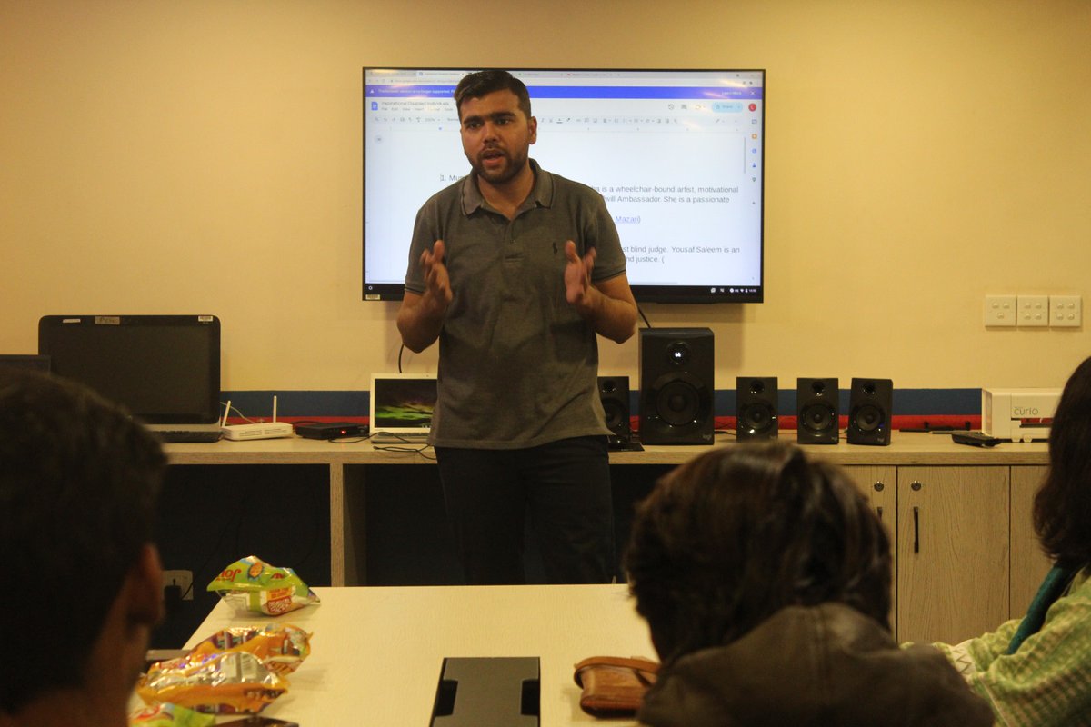 saeedawan989's tweet photo. Today, I had the honor of leading a Movie Screening Session on the topic of Disability-Friendly Future at Lincoln Corner Karachi. This session, part of our Saturday program, was designed to enhance English listening skills while also sparking meaningful conversations. https://t.co/YHn4s2ZC0K