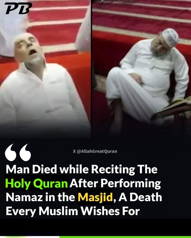AllahGreatQuran's tweet photo. What a beautiful death it is! Ma’Sha’Allah https://t.co/j8WNxJ6muu