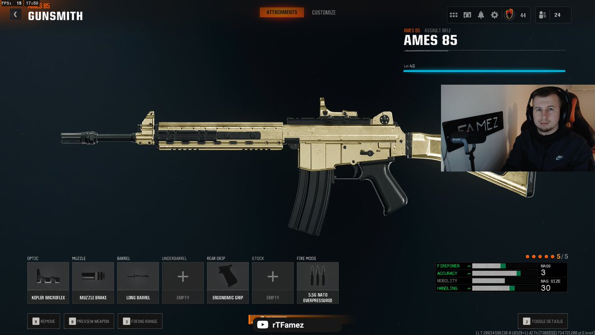 Faamezz's tweet photo. This is the BEST Ames85 class setup for Black ops 6 ranked play!
🦁 @rTOnTop
#Ames85 #RankedPlay #BlackOps6 https://t.co/AIGtud665B