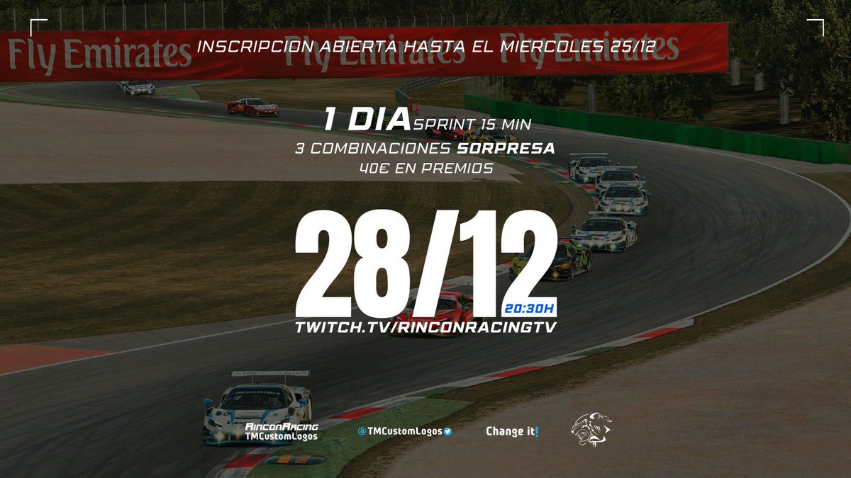 EVENTO NAVIDAD!🏁

28 de diciembre, día de los inocentes y en Rincon no gastamos bromas, bueno si…

Abrimos inscripciones hasta el miércoles 25, para el evento navideño.

✅3 carreras.
✅3 coches/circuitos a sortear.
✅40€ en premios.
✅Gratuito.

Form:
forms.gle/PaeiEixHSAJxsj…
