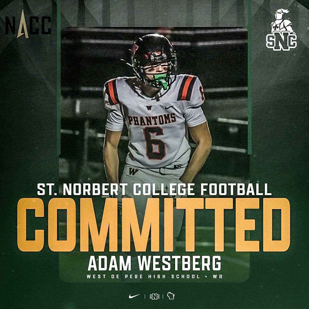 Adam (@adamwestberg08) on Twitter photo Thankful to play at the next level. <a href="/SNCfootball/">St. Norbert Football</a> <a href="/wdp_football/">West De Pere Football</a> <a href="/CoachDanMcCarty/">Coach McCarty</a> Thankful to play at the next level. <a href="/SNCfootball/">St. Norbert Football</a> <a href="/wdp_football/">West De Pere Football</a> <a href="/CoachDanMcCarty/">Coach McCarty</a>