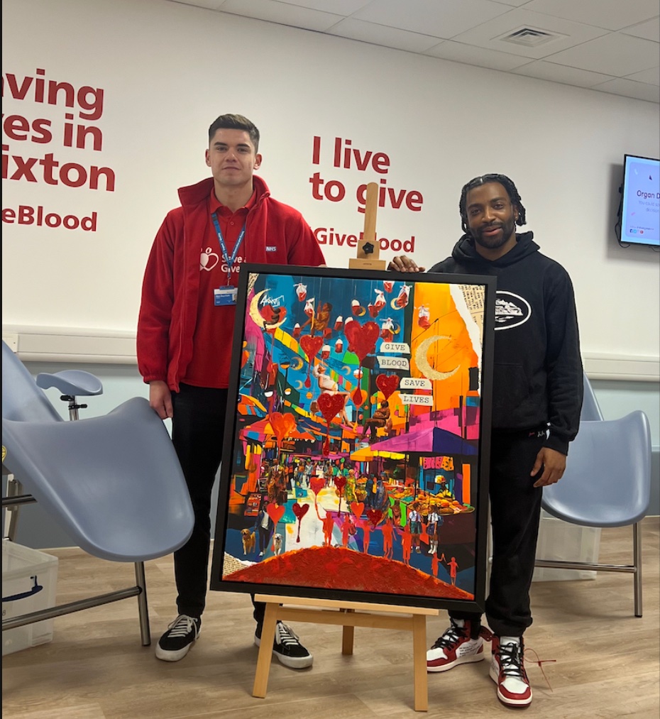 New blood donation centre has opened in the heart of Brixton with fantastic artwork by <a href="/akanjistudio/">akanji.studio</a> raising awareness of the importance of blood donation for many living with red cell conditions including #sicklecell More details here - brixtonbuzz.com/2024/12/brixto…